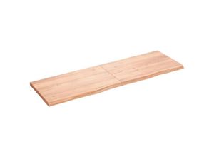 8720845814335 - Bonnevie - Wandregal Wandboard Hellbraun 160x50x4 cm Massivholz Eiche Behandelt vidaXL