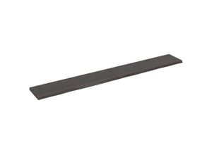 8720845815738 - Bonnevie - Wandregal Wandboard Dunkelgrau 220x30x4 cm Massivholz Eiche Behandelt vidaXL 8720845815738 - Bonnevie - Wandregal Wandboard Dunkelgrau 220x30x4 cm Massivholz Eiche Behandelt vidaXL