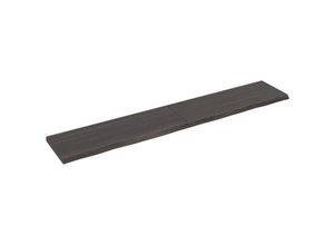 8720845815752 - Bonnevie - Wandregal Wandboard Dunkelgrau 220x40x4 cm Massivholz Eiche Behandelt vidaXL