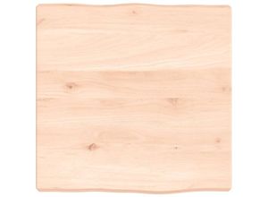 8720845815820 - Bonnevie - TischplatteSchreibtischplatte 40x40x4 cm Massivholz Eiche Unbehandelt Baumkante vidaXL