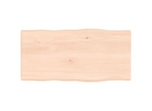 8720845815943 - Tischplatte，Schreibtischplatte 80x40x4 cm Massivholz Eiche Unbehandelt Baumkante vidaXL