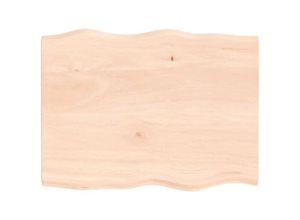 8720845815998 - Bonnevie - TischplatteSchreibtischplatte 80x60x2 cm Massivholz Eiche Unbehandelt Baumkante vidaXL