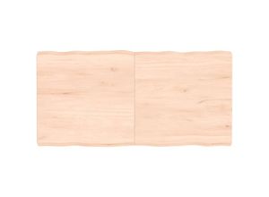 8720845816162 - Bonnevie - TischplatteSchreibtischplatte 120x60x6 cm Massivholz Eiche Unbehandelt Baumkante vidaXL