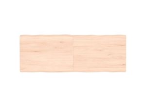 8720845816193 - Bonnevie - TischplatteSchreibtischplatte 140x50x4 cm Massivholz Eiche Unbehandelt Baumkante vidaXL