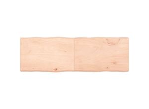 8720845816346 - Bonnevie - TischplatteSchreibtischplatte 180x60x6 cm Massivholz Eiche Unbehandelt Baumkante vidaXL