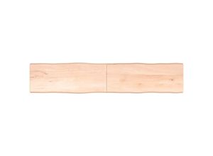 8720845816353 - Bonnevie - TischplatteSchreibtischplatte 200x40x4 cm Massivholz Eiche Unbehandelt Baumkante vidaXL