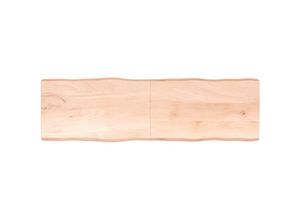 8720845816407 - Bonnevie - TischplatteSchreibtischplatte 200x60x6 cm Massivholz Eiche Unbehandelt Baumkante vidaXL