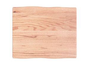 8720845816544 - Bonnevie - TischplatteSchreibtischplatte 60x50x4 cm Massivholz Eiche Behandelt Baumkante vidaXL