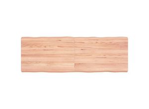 8720845816780 - Bonnevie - TischplatteSchreibtischplatte 120x40x6 cm Massivholz Eiche Behandelt Baumkante vidaXL