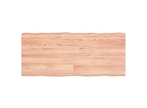 8720845816889 - Bonnevie - TischplatteSchreibtischplatte 140x60x6 cm Massivholz Eiche Behandelt Baumkante vidaXL