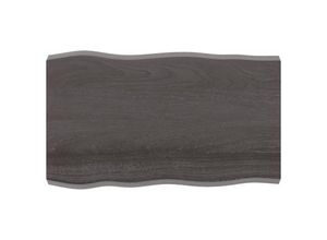 8720845817428 - Bonnevie - TischplatteSchreibtischplatte 100x60x6 cm Massivholz Eiche Behandelt Baumkante vidaXL