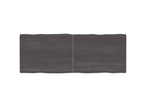 8720845817596 - Bonnevie - TischplatteSchreibtischplatte Dunkelgrau 160x60x4 cm Eichenholz mit Baumkante vidaXL
