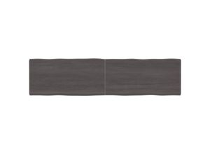 8720845817701 - Bonnevie - TischplatteSchreibtischplatte Dunkelgrau 200x50x6 cm Eichenholz mit Baumkante vidaXL 8720845817701 - Bonnevie - TischplatteSchreibtischplatte Dunkelgrau 200x50x6 cm Eichenholz mit Baumkante vidaXL