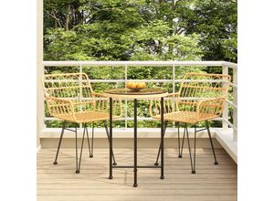 8720845818180 - Bonnevie - 3-tlg Garten-EssgruppeGartenmöbel Set Poly Rattan vidaXL