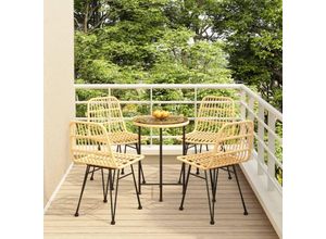 8720845818241 - Bonnevie - 5-tlg Garten-EssgruppeGartenmöbel Set Poly Rattan vidaXL