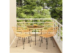 8720845818265 - Bonnevie - 5-tlg Garten-EssgruppeGartenmöbel Set Poly Rattan vidaXL