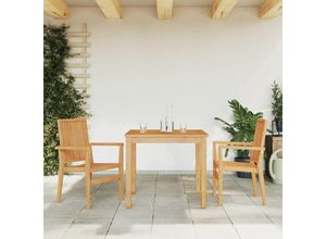 8720845824662 - Stapelbare Gartenstühle 2 Stk Gartensessel 565x575x91 cm Massivholz Teak vidaXL