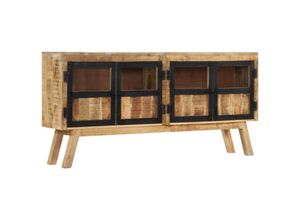 8720845824914 - Vidaxl - Sideboard Braun und Schwarz 160x30x76 cm Massivholz Mango Braun