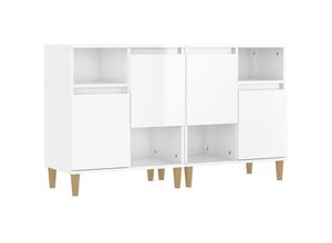 8720845831066 - Vidaxl - Sideboards 2 Stk Hochglanz-Weiß 60x35x70 cm Holzwerkstoff