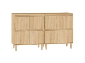 8720845831394 - Vidaxl - Sideboards 2 Stk Sonoma-Eiche 60x35x70 cm Holzwerkstoff Braun