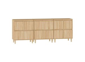 8720845831554 - Sideboards 3 Stk Sonoma-Eiche 60x35x70 cm Holzwerkstoff vidaXL