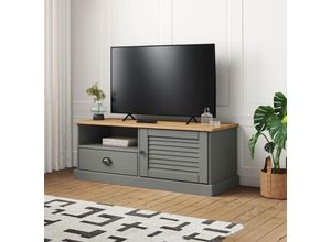 8720845845919 - Bonnevie - TV-SchrankTV-Möbel vigo Grau 106x40x40 cm Massivholz Kiefer vidaXL