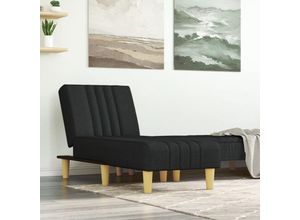 8720845847401 - Bonnevie - Chaiselongue Schwarz Stoff vidaXL484516