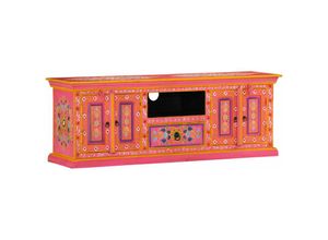 8720845852443 - Bonnevie - TV-SchrankTV-Möbel Rosa 110x30x40 cm Massivholz Mango vidaXL