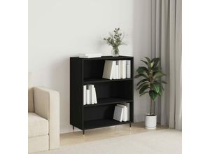 8720845866242 - Bonnevie - BücherregalStandregal Schwarz 695x325x90 cm Holzwerkstoff vidaXL