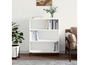 8720845866471 - Bonnevie - BücherregalStandregal Weiß 695x325x90 cm Holzwerkstoff vidaXL