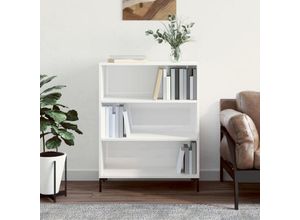 8720845866495 - Bonnevie - BücherregalStandregal Hochglanz-Weiß 695x325x90 cm Holzwerkstoff vidaXL