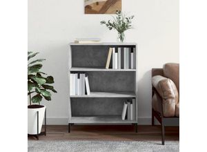 8720845866518 - Bonnevie - BücherregalStandregal Betongrau 695x325x90 cm Holzwerkstoff vidaXL