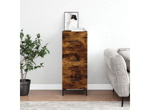 8720845867805 - Bonnevie - SideboardKommode Räuchereiche 345x34x90 cm Holzwerkstoff vidaXL