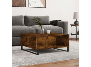 8720845872366 - Bonnevie - Couchtische Kaffeetisch Räuchereiche 80x80x365 cm Holzwerkstoff vidaXL