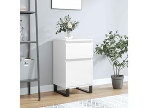 8720845873950 - Bonnevie - SideboardKommode Hochglanz-Weiß 40x35x70 cm Holzwerkstoff vidaXL