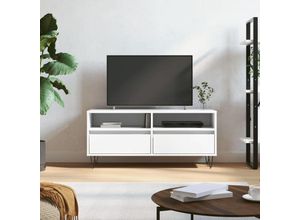 8720845874636 - Bonnevie - TV-SchrankTV-Möbel Weiß 100x345x445 cm Holzwerkstoff vidaXL