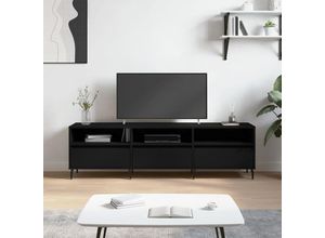 8720845875206 - Bonnevie - TV-SchrankTV-Möbel Schwarz 150x30x445 cm Holzwerkstoff vidaXL