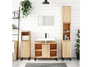 8720845876425 - Bonnevie - BadschrankBadezimmerschrank Sonoma-Eiche 80x33x60 cm Holzwerkstoff vidaXL 8720845876425 - Bonnevie - BadschrankBadezimmerschrank Sonoma-Eiche 80x33x60 cm Holzwerkstoff vidaXL