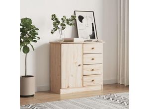 8720845886776 - Vidaxl - Sideboard alta 77x35x73 cm Massivholz Kiefer Braun