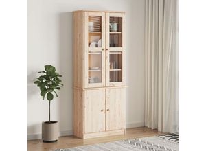 8720845886813 - Bonnevie - Vitrinenschrank alta 77x35x1865 cm Massivholz Kiefer vidaXL925843