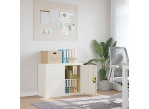 8720845889425 - Bonnevie - Aktenschrank Weiß 90x40x70 cm Stahl vidaXL623486