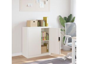 8720845889548 - Bonnevie - Aktenschrank Weiß 79x40x90 cm Stahl vidaXL460233