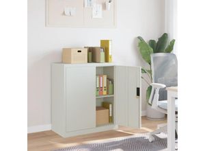 8720845889555 - Bonnevie - Aktenschrank Hellgrau 79x40x90 cm Stahl vidaXL165544