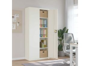 8720845889821 - Bonnevie - Aktenschrank Weiß 90x40x200 cm Stahl vidaXL272079