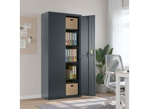 8720845889852 - Bonnevie - Aktenschrank Anthrazit 90x40x200 cm Stahl vidaXL416820