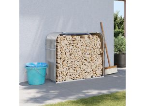 8720845896980 - Bonnevie - Kaminholzunterstand Hellgrau 120x45x100 cm Verzinkter Stahl vidaXL768935