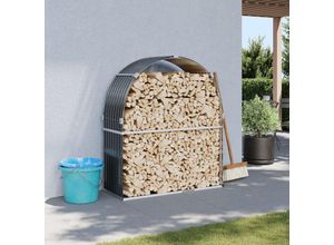 8720845897062 - Kaminholzunterstand Anthrazit 120x45x140 cm Verzinkter Stahl vidaXL710075