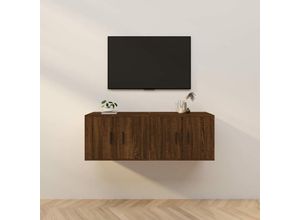 8720845898250 - Bonnevie - TV-Wandschränke 2 Stk TV-Schrank Braun Eichen-Optik 57x345x40 cm vidaXL