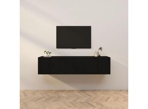 8720845898274 - Bonnevie - TV-Wandschränke 3 Stk TV-Schrank Schwarz 57x345x40 cm vidaXL