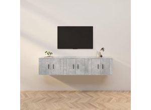 8720845898304 - Bonnevie - TV-Wandschränke 3 Stk TV-Schrank Betongrau 57x345x40 cm vidaXL